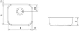 Tarja Fregadero Rectangular Empotrable