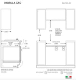 Parrilla a gas NU705.AC TECNOLAM.