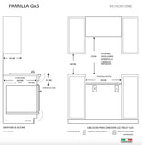 Parrilla a gas VETRO915.NE TECNOLAM.