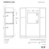 Horno Gas TE60GAS.AC TECNOLAM