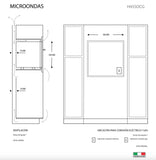 Horno Microondas Empotrable  BIMWO30L TECNOLAM