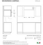 Horno Microondas- Campana  OTR30AC TECNOLAM