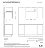 Horno Microondas- Campana  OTR30AC TECNOLAM