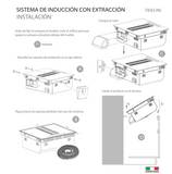 Parrilla de induccion con Campana TIE83.NE.