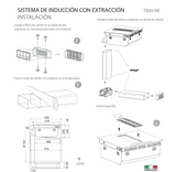Parrilla de induccion con Campana TIE83.NE.
