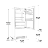 REFRIGERADOR BOTTOM DRAWER BISAGRA PANELABLE 36" F7IBM36O2-R FULGOR