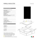 Parrilla de vitrocerámica TIH30.NE TECNOLAM.