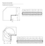 Esquinero Giratorio/ Sistema Lazy 3/4 28 Pg Blanco Cerrajes