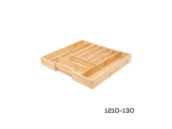 Cubertero Organizador Extensible De Bambú Color Natural Cerrajes – Murova
