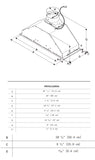 Campana Integrada - ELICA - ASTI Inoxidable, 28" - 110V