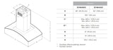 Campana Isla - ELICA - CINGOLI Inoxidable, 90cm - 120V