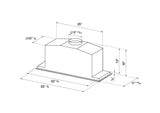 Campana Integrada Profesional - BERTAZZONI - KIN36XV Inoxidable, 36" - 110V