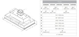 Campana Integrada Profesional - ELICA - TRENTO Inoxidable, 34" (600cfm) - 110V