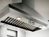 Campana Isla Profesional - ELICA - LEONE Inoxidable, 36" - 110V