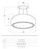 Campana Isla - ELICA - SEASHELL Cromado, 80cm - 220V