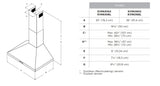 Campana de Pared - ELICA - VARNA Inoxidable, 36" - 120V