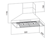 Campana Isla Profesional - TECNOLAM - PIRH36 Inoxidable, 36" - 110V