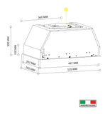 Campana Integrada Pared - TECNOLAM - POTENZA85.AC Inoxidable, 85cm - 110V