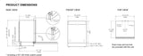 Lavavajillas Profesional - BERTAZZONI - DW24T3IPV Panel Personalizable, 24" - 110V