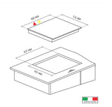 Parrilla a Gas - TECNOLAM - ANTRA915.NE Cristal Negro, 90cm - 110V