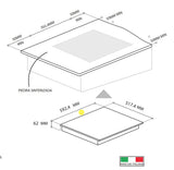Parrilla de Inducción Oculta - TECNOLAM - MAGIC04, 60cm - 220V