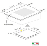 Parrilla de Inducción Oculta - TECNOLAM - MAGIC06, 90cm - 220V