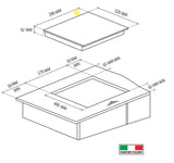 Parrilla de Inducción - TECNOLAM - TIH30.NE Cristal Negro, 30cm - 220V