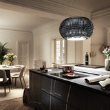 Campana Isla - ELICA - INTERSTELLAR Cristal Negro, 65cm - 220V