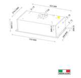Campana Integrada - TECNOLAM - ALTAIR55.AC Inoxidable, 55cm - 110V
