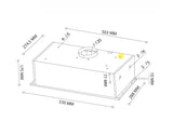 Campana Integrada - TECNOLAM - ALTAIR55.BK Negro, 55cm - 110V