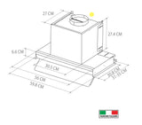 Campana Integrada Pared - TECNOLAM - POLLUX.AC60 Inoxidable, 60cm - 110V