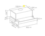 Campana Bajo Alacena - TECNOLAM - SLIDER.AC60 Inoxidable, 60cm - 110V