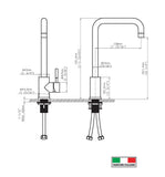 Monomando - TECNOLAM - TEC127SS, Inoxidable