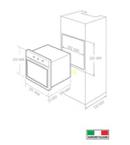 Horno Eléctrico - TECNOLAM - TE60ELETTRIC.AC Inoxidable, 60cm - 110V