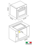 Horno Eléctrico - TECNOLAM - TE60ELETTRICPLUS.NE Cristal Negro, 60cm - 220V