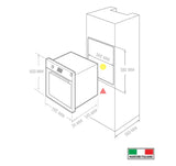 Horno a Gas - TECNOLAM - TE60GAS.AC Inoxidable, 60cm - 110V
