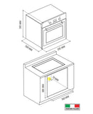Horno a Vapor - TECNOLAM - TE60STEAMPLUS.NE Cristal Negro, 60cm - 220V