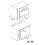 Horno Eléctrico - TECNOLAM - TE75ELETTRICPLUS.NE Cristal Negro, 75cm - 220V
