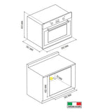 Horno Microondas c/Convección + Grill - TECNOLAM - H45MWCG.N Cristal Negro, 45cm - 220V