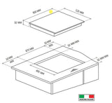 Parrilla de Vitrocerámica - TECNOLAM - TCH90.NE Cristal Negro, 90cm - 220V