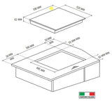 Parrilla de Inducción - TECNOLAM - TIH60.NE Cristal Negro, 60cm - 220V