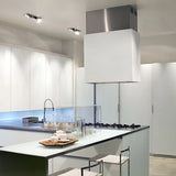 Campana Isla FALMEC LAGUNA Blanca + Cristal, 90cm