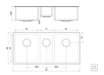 Tarja ramontina Design Collection Quadrum 2.5 C 34 de acero inoxidable