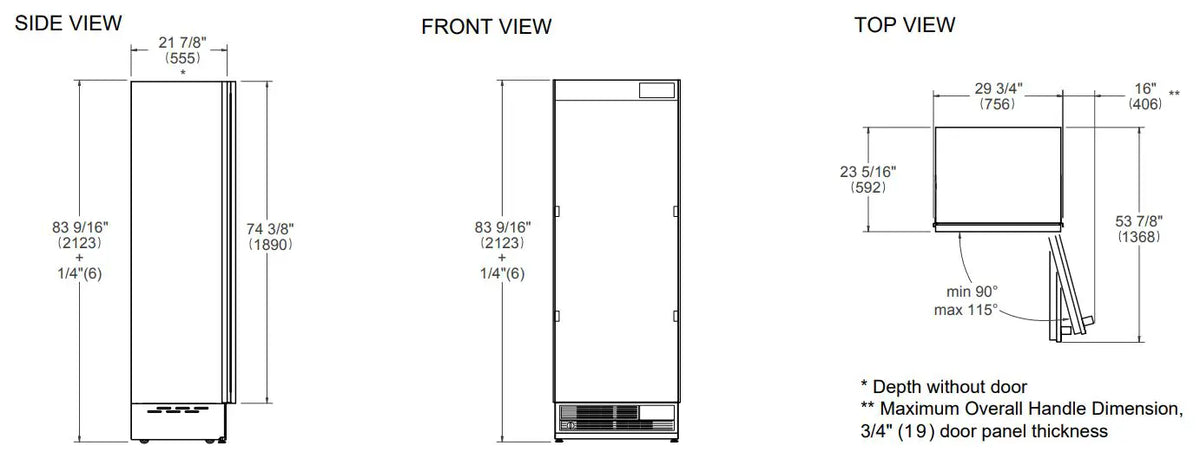 Refrigerador panelable REF30RCBPNV BERTAZZONI. – Murova
