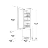 CAVA DE VINOS BOTTOM DRAWER BISAGRA IZQ PANELABLE 24" F7IBW24O2-L FULGOR