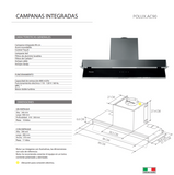 Campana extractora POLUX.AC90 TECNOLAM.
