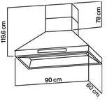 Campana extractora de isla PIRH36 TECNOLAM.
