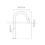 Monomando extraíble KSS1234-BK/GD KELE