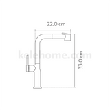 Monomando extraíble KSS1236-GD/BK KELE