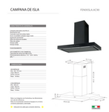 Campana Purificadora Isla FENIXISLA.NE90 TECNOLAM.